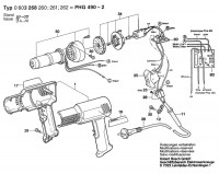 Bosch 0 603 268 260 Phg 490-2 Hot Air Gun 230 V / Eu Spare Parts